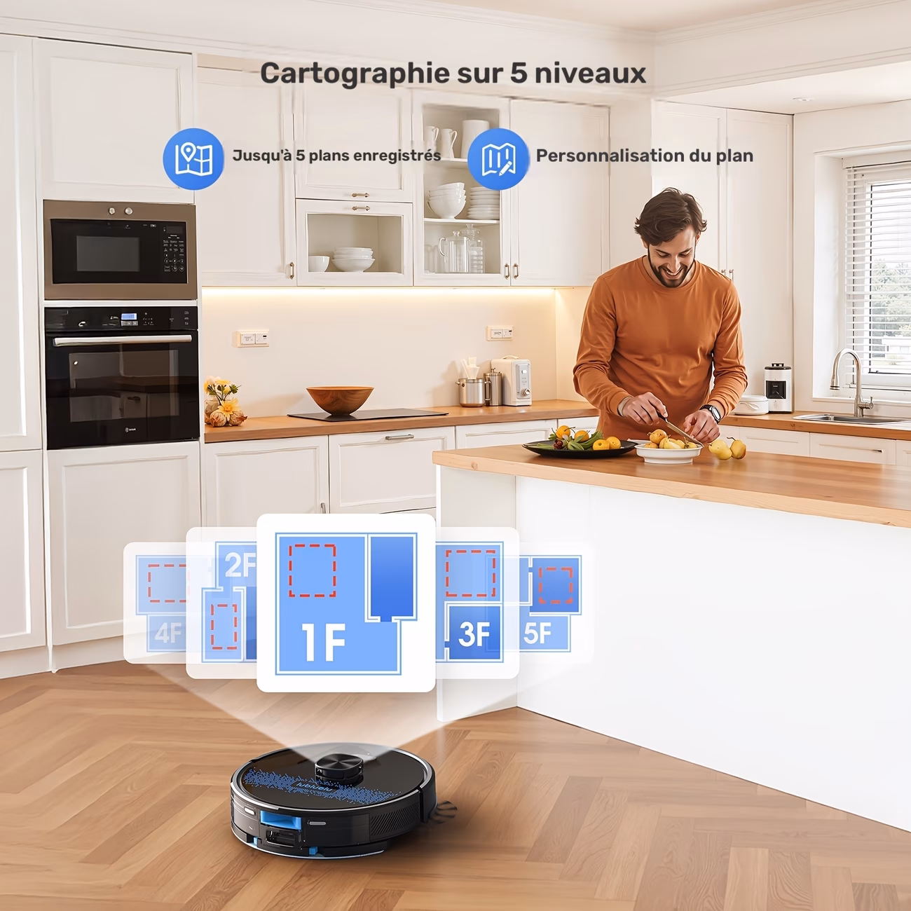 Robot Aspirateur et Laveur Combo 5500Pa – Image 7