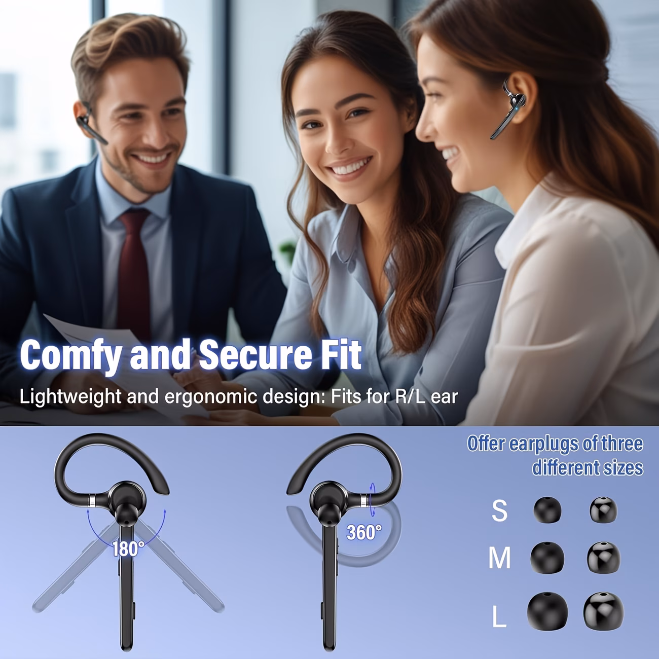 Nouveau casque sans fil mono-oreillette Bee – Image 2