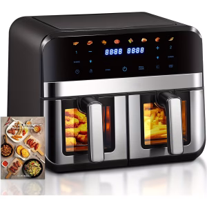 Friteuse à Air Double 9L avec Fenêtre Visuelle