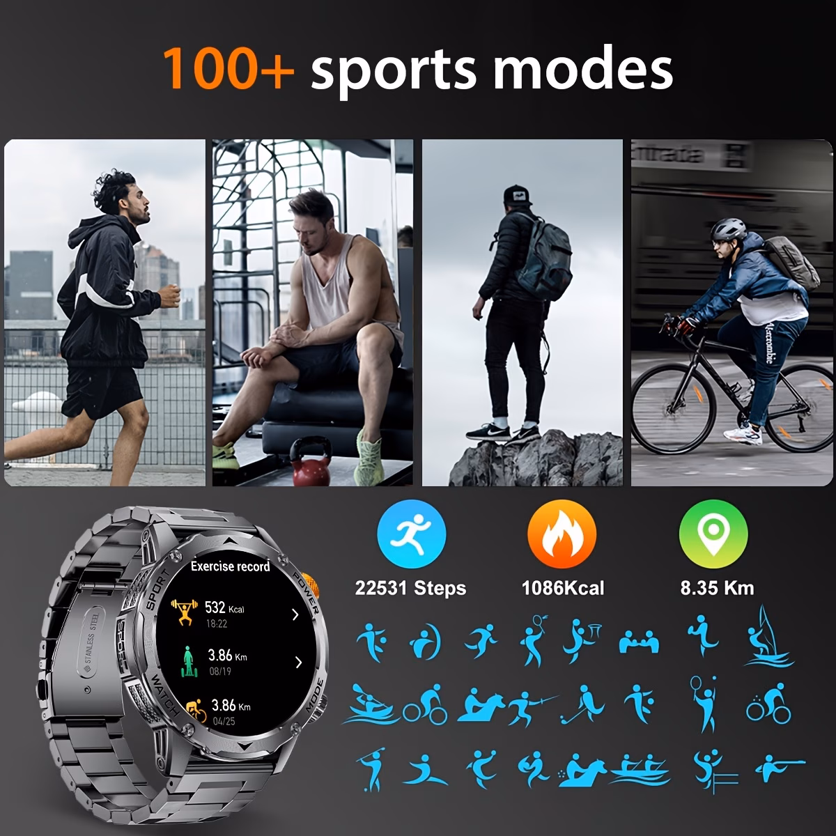 SIEMORL Montre Connectée Homme – Image 3