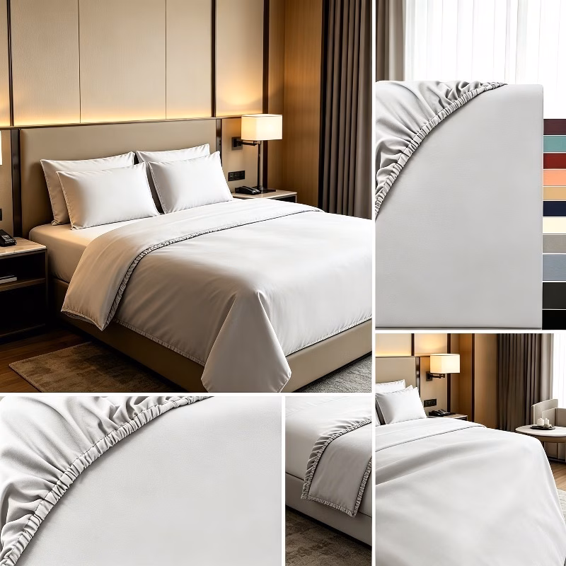 Lot de 2 draps-housses en coton 1800 fils – Image 6