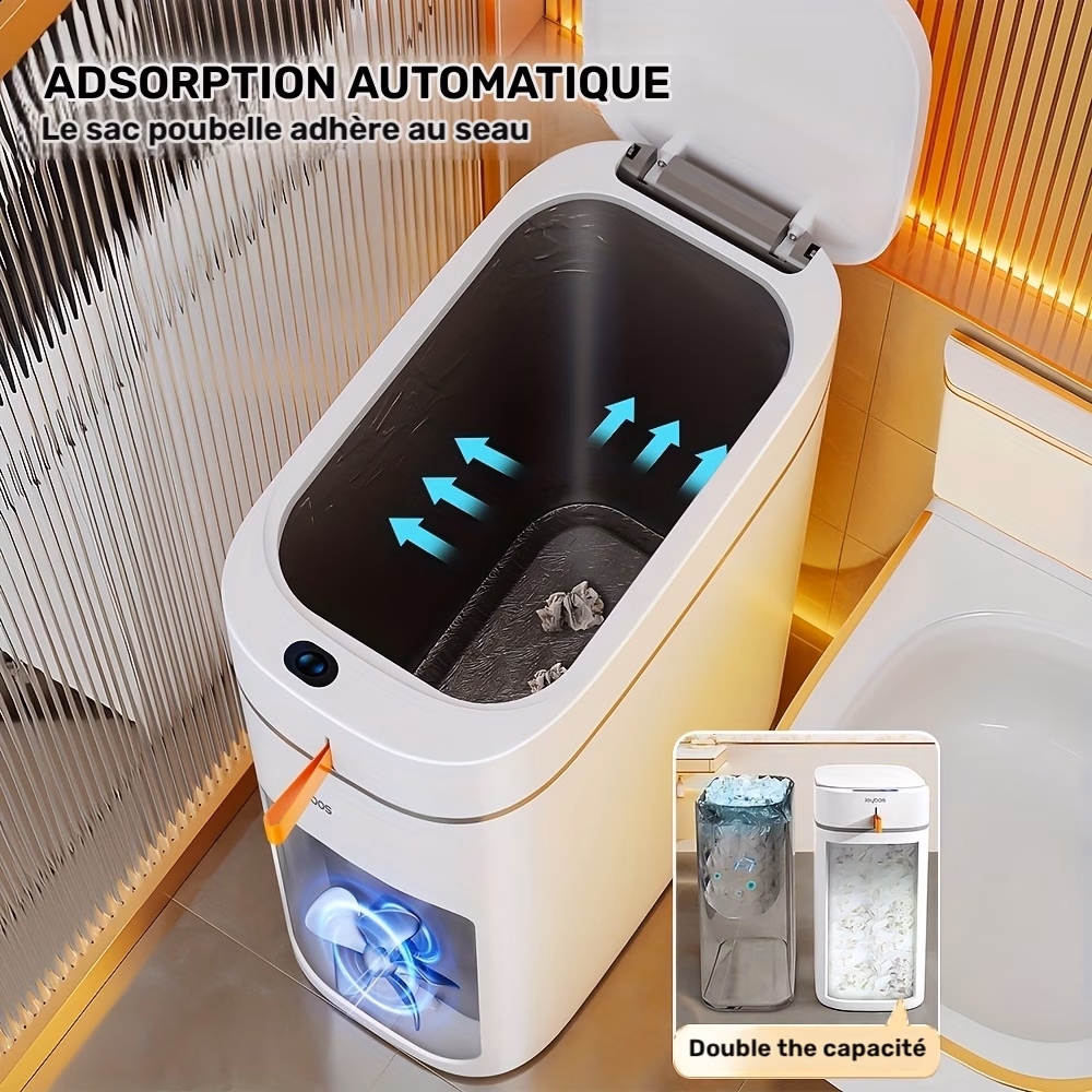 Poubelle à capteur sans contact avec couvercle 14 litres – Image 4