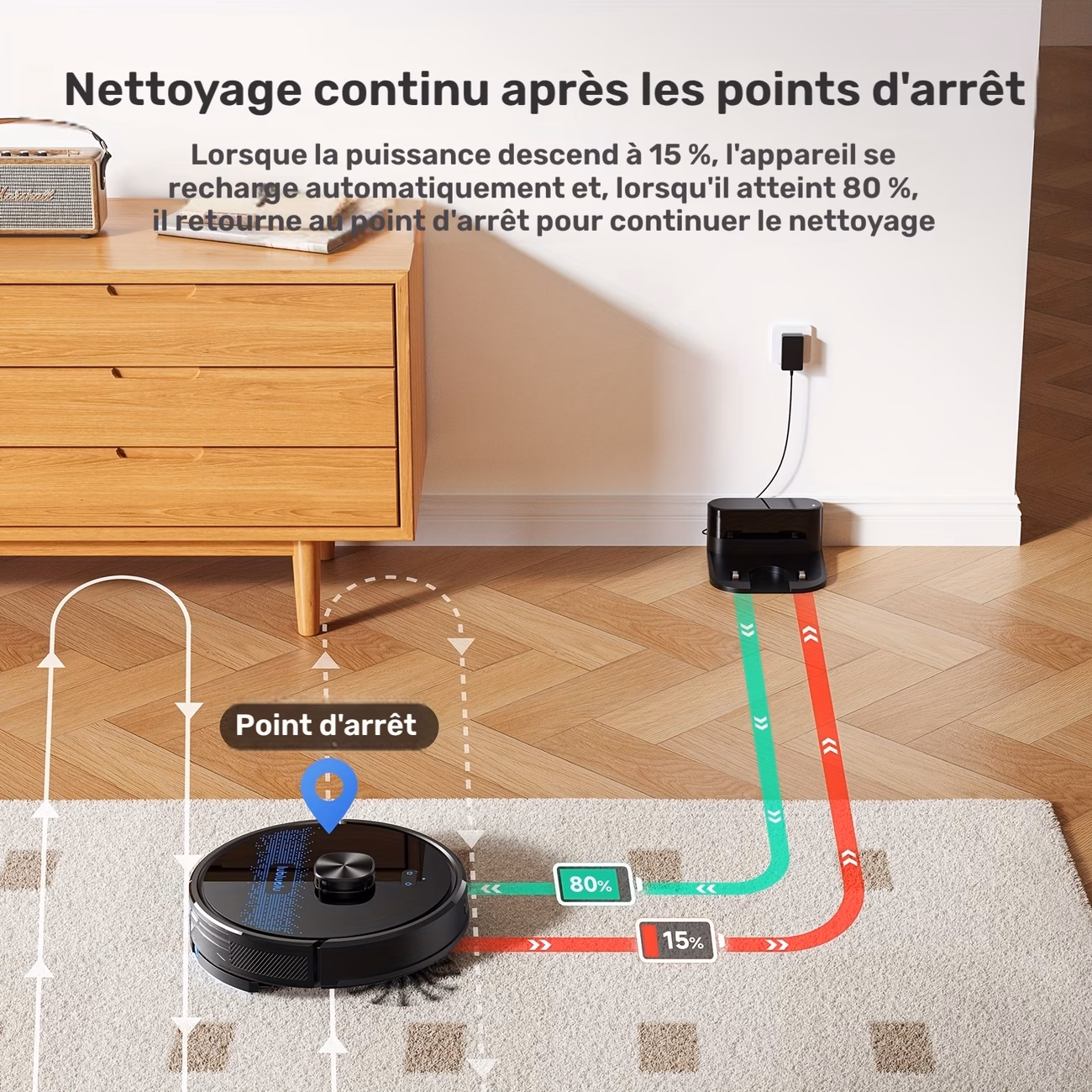 Robot Aspirateur et Laveur Combo 5500Pa – Image 4