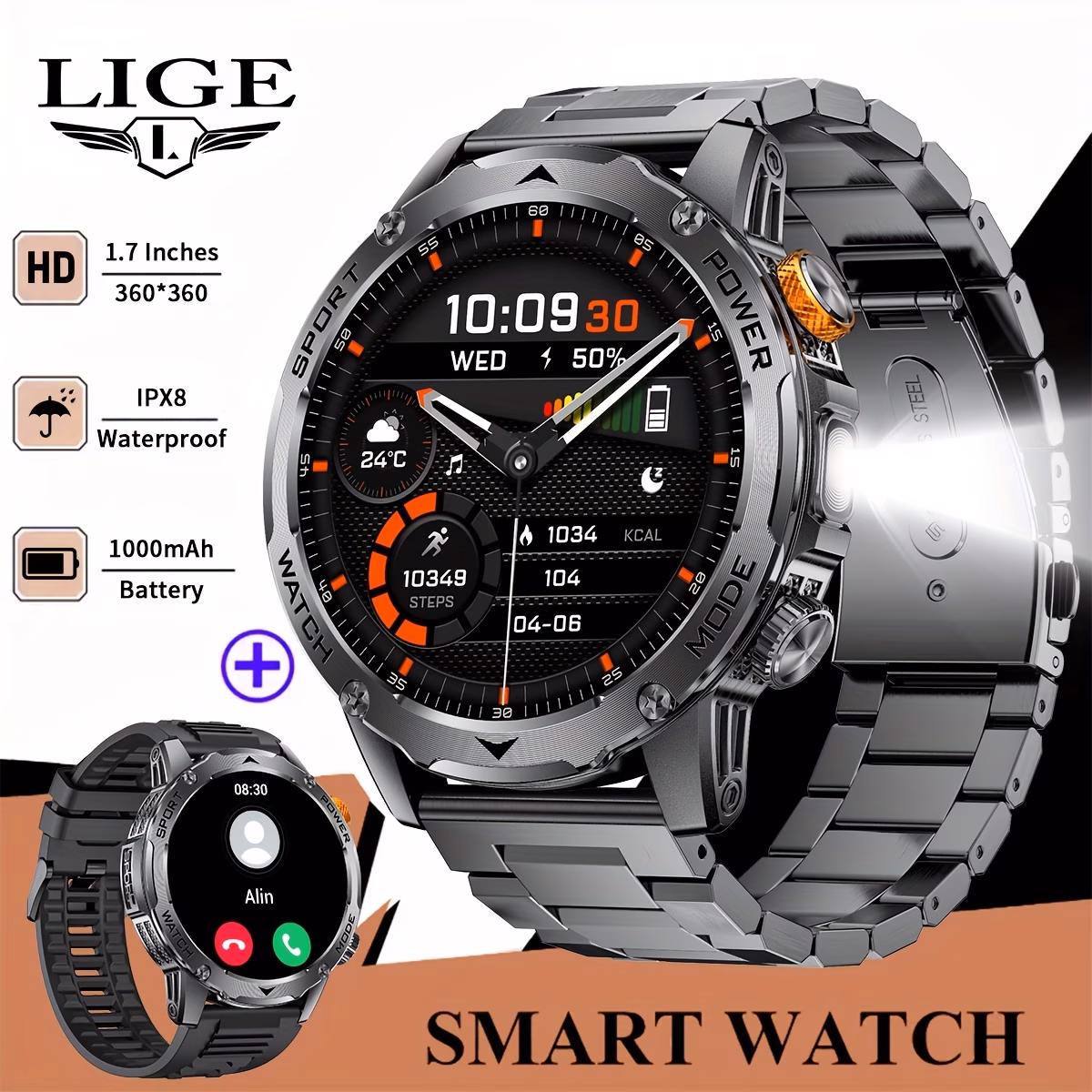 SIEMORL Montre Connectée Homme