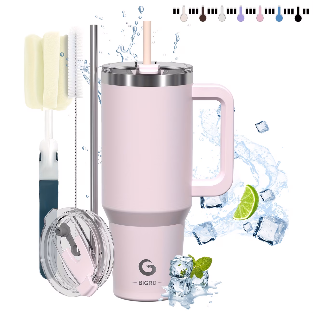 IGRD Gobelet Isolé de 40oz/1182ml avec Double Couvercle, – Image 3