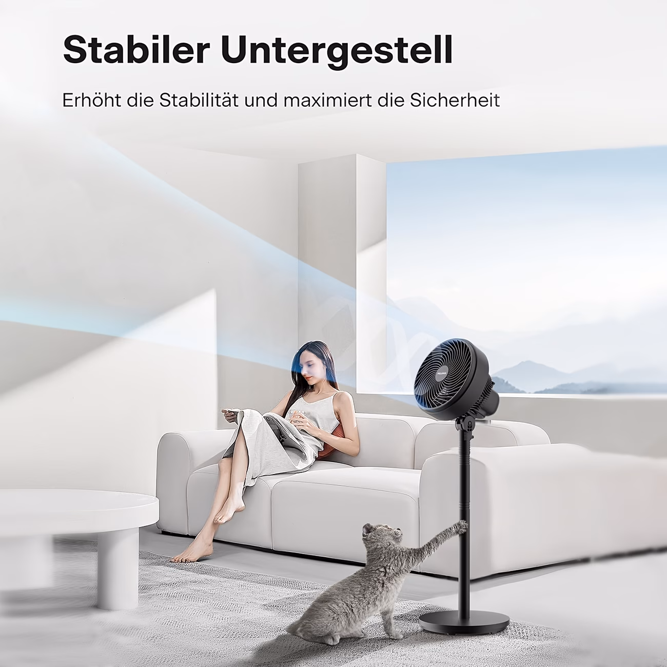 1 ventilateur de sol noir Midea – Image 7